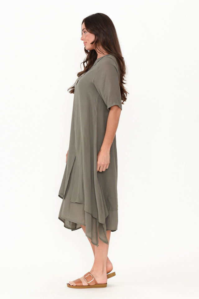 Nala Khaki Layers Dress