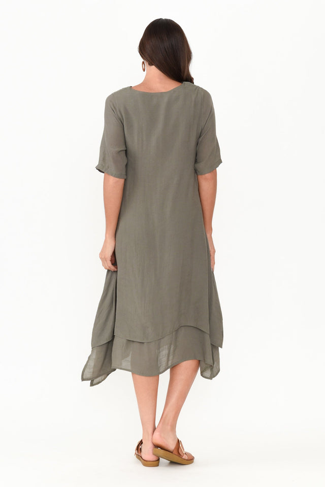 Nala Khaki Layers Dress