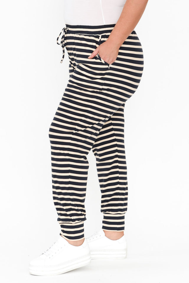 Nautical Stripe Cotton Everyday Tie Pants image 15