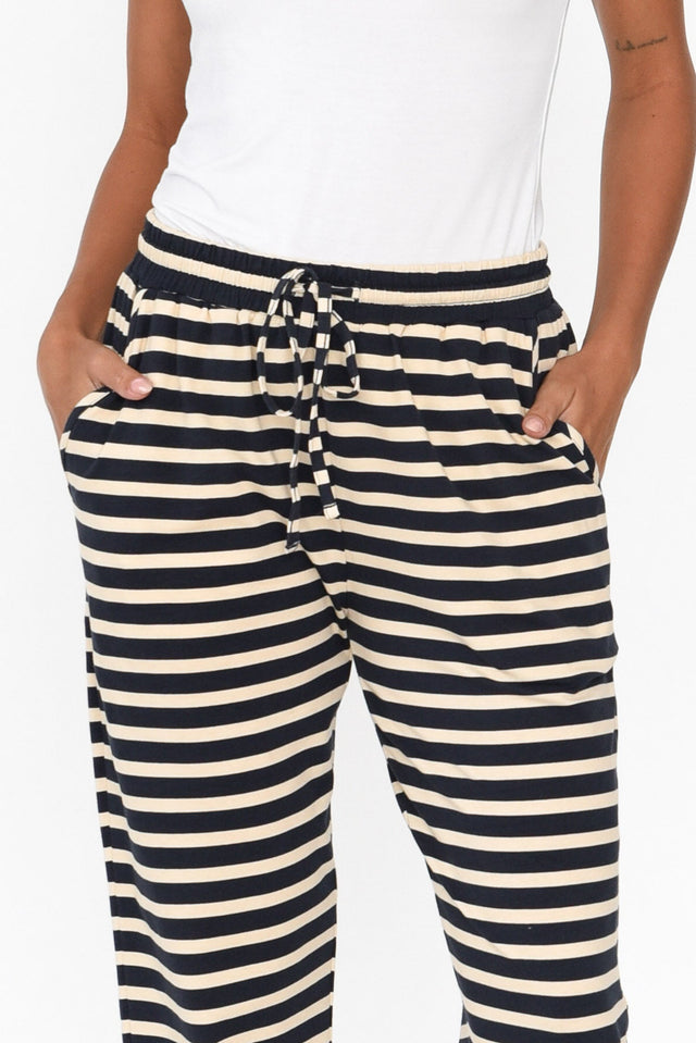 Nautical Stripe Cotton Everyday Tie Pants