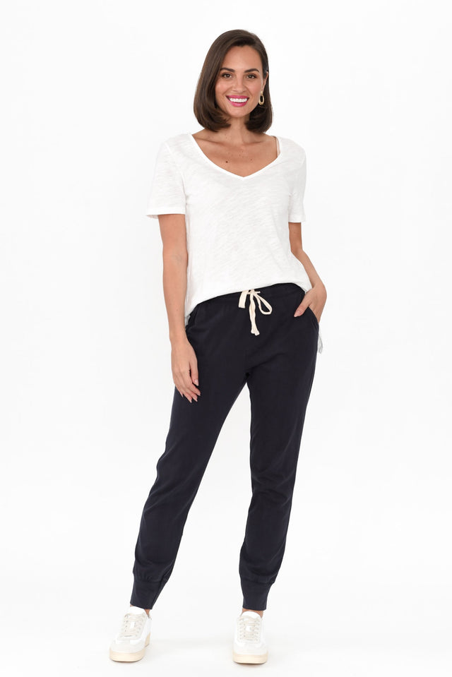 Navy Wash Out Lounge Pants image 6