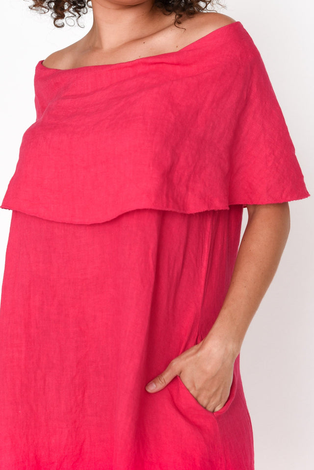Neriah Berry Linen Pocket Dress image 6