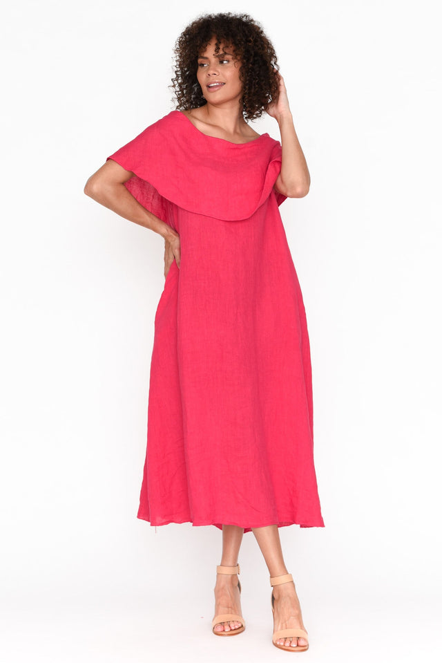 Neriah Berry Linen Pocket Dress