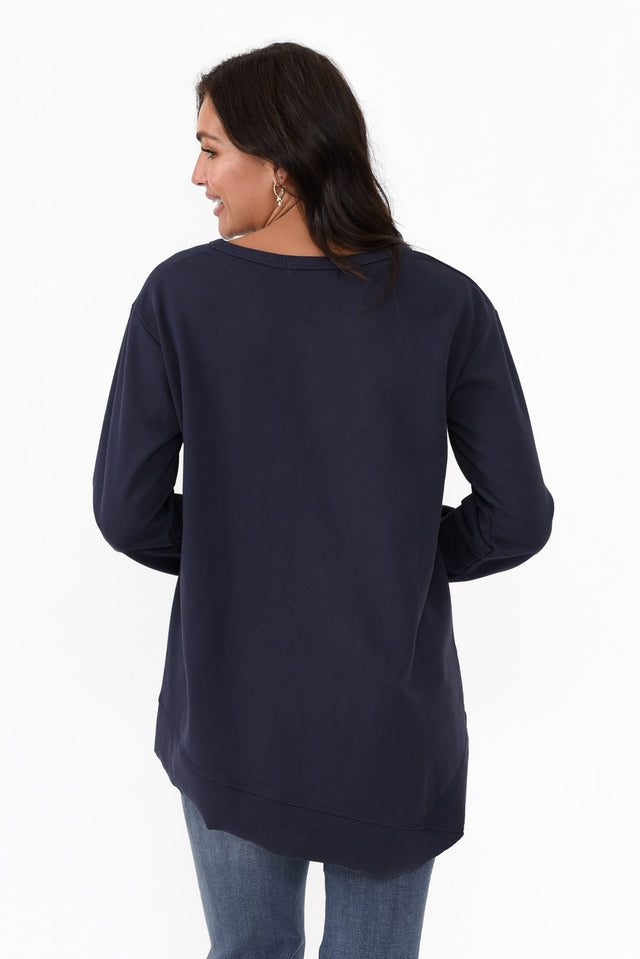 Newhaven Navy Cotton Jumper