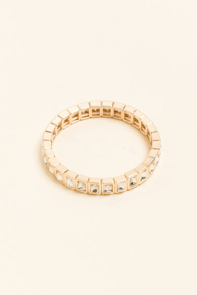 Nikita Gold Crystal Beaded Bracelet