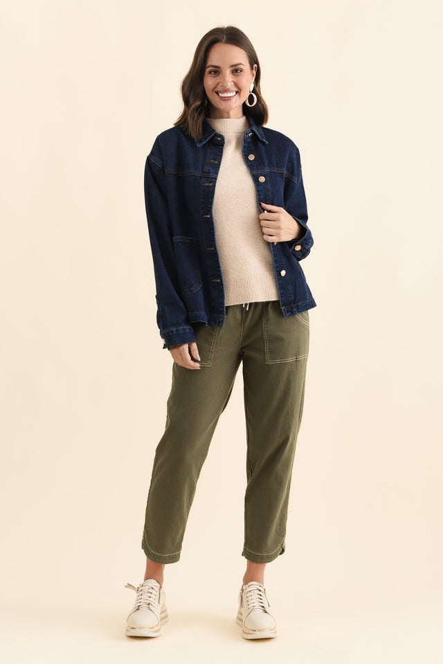 Nixon Blue Denim Jacket,Brunette model,alt text|model:MJ image 8
