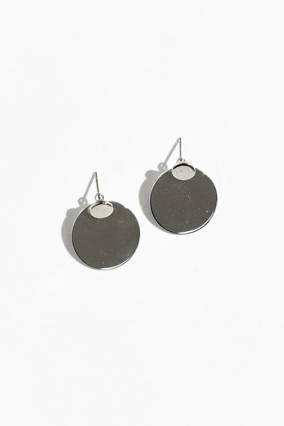 Norabel Silver Disc Earrings