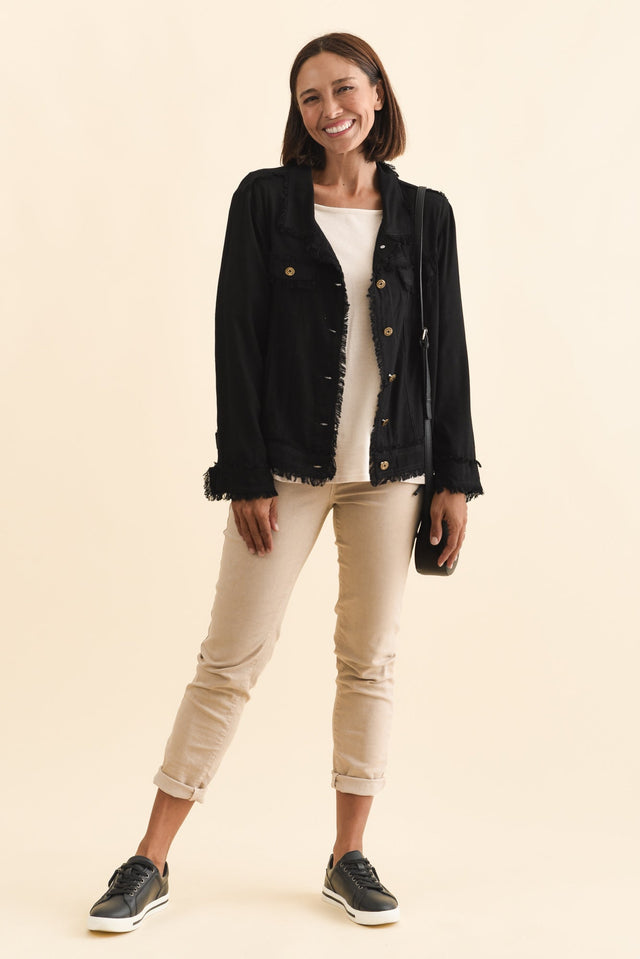 Oakley Navy Linen Frayed Jacket banner image