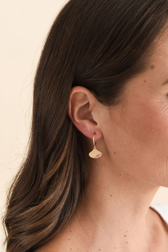Odilia Gold Leaf Hoop Earrings
