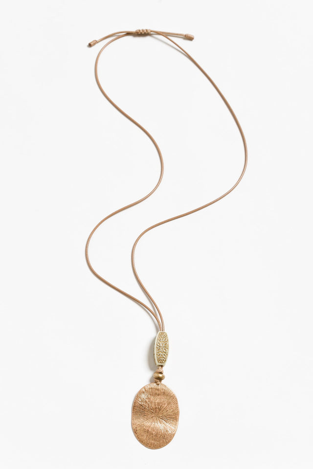 Olesya Gold Pendant Necklace image 1