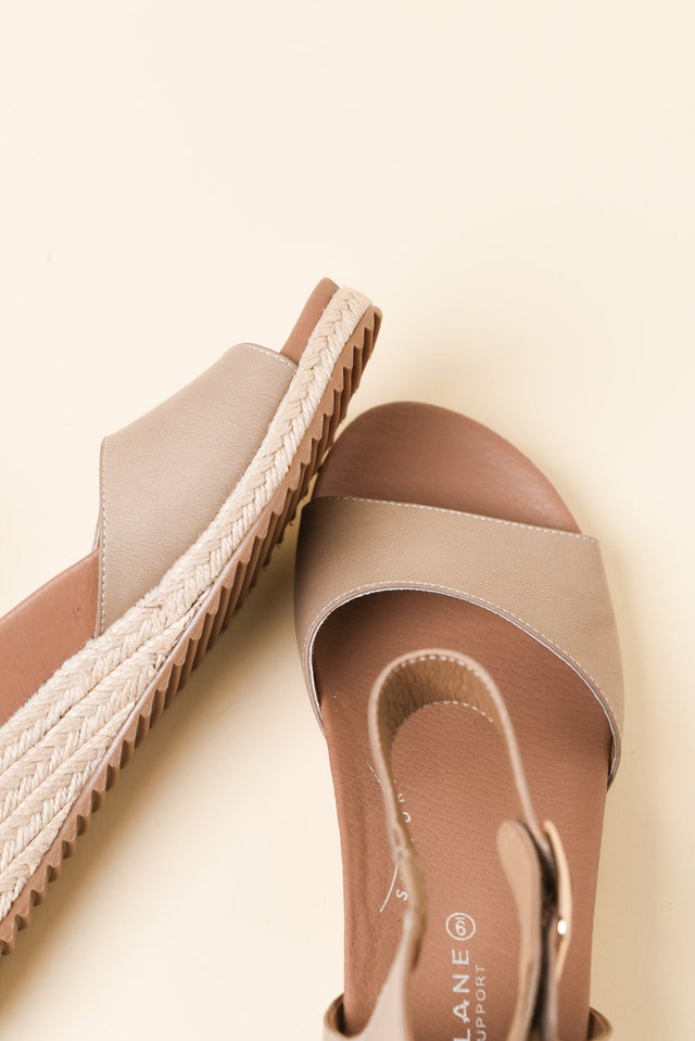 Olivia Taupe Buckle Wedge image 3