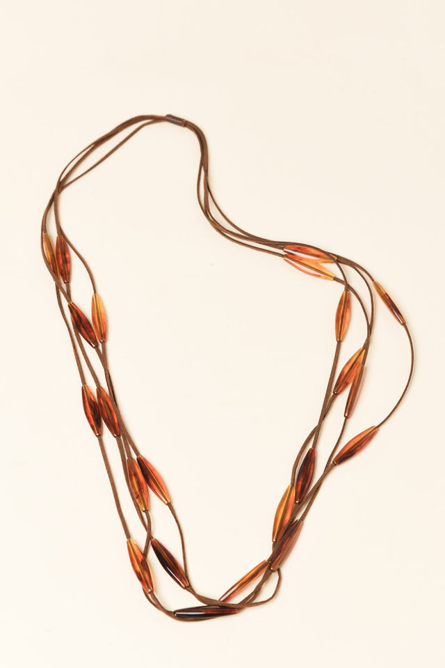 Olla Amber Beaded Necklace