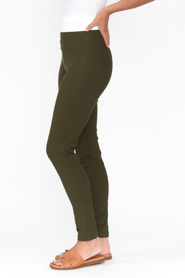 Olympia Khaki Straight Pants image 4