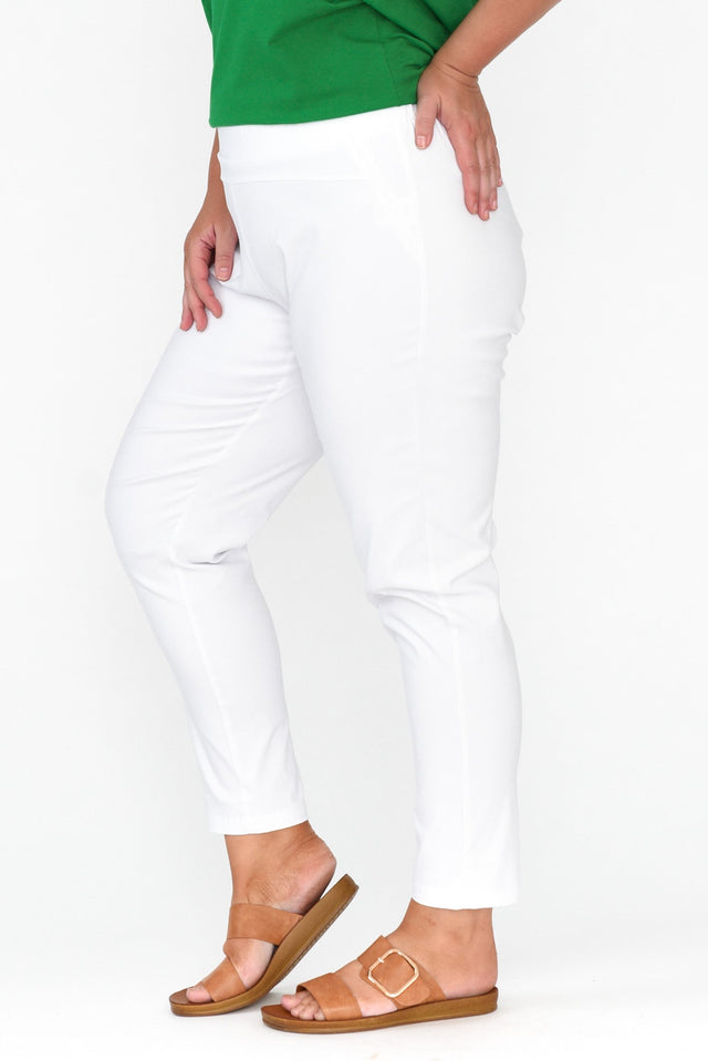 Olympia White Straight 7/8 Pants