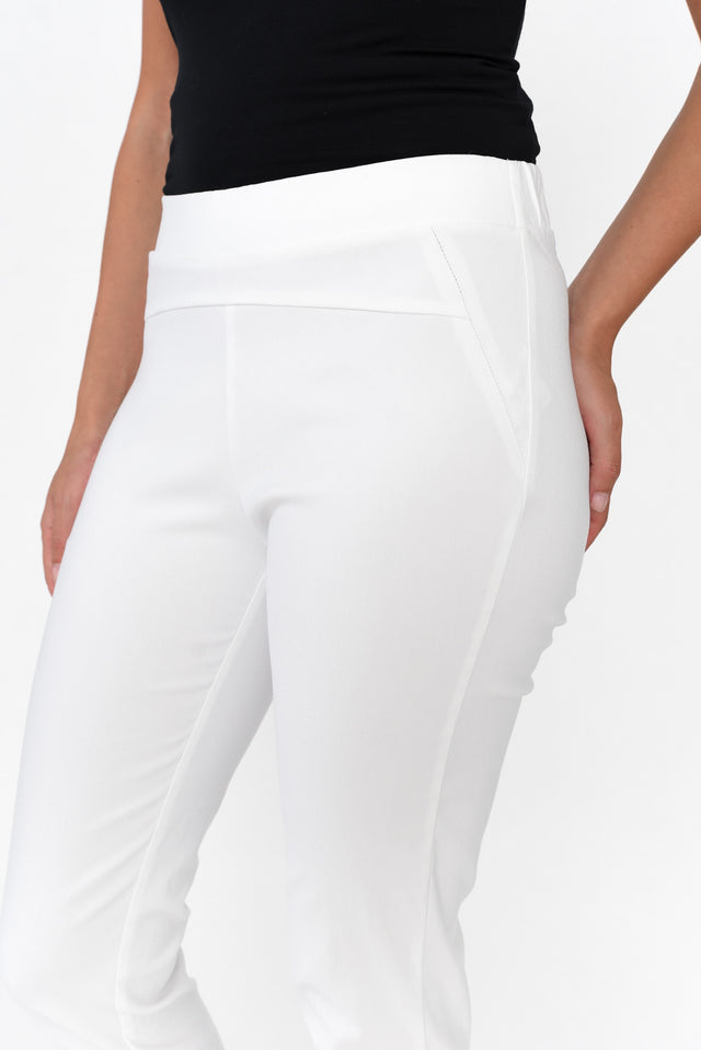Olympia White Straight Pants