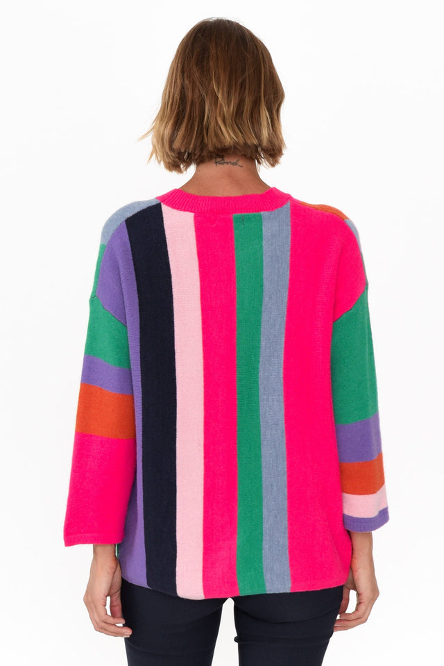 Orilyn Rainbow Stripe Knit Jumper image 5