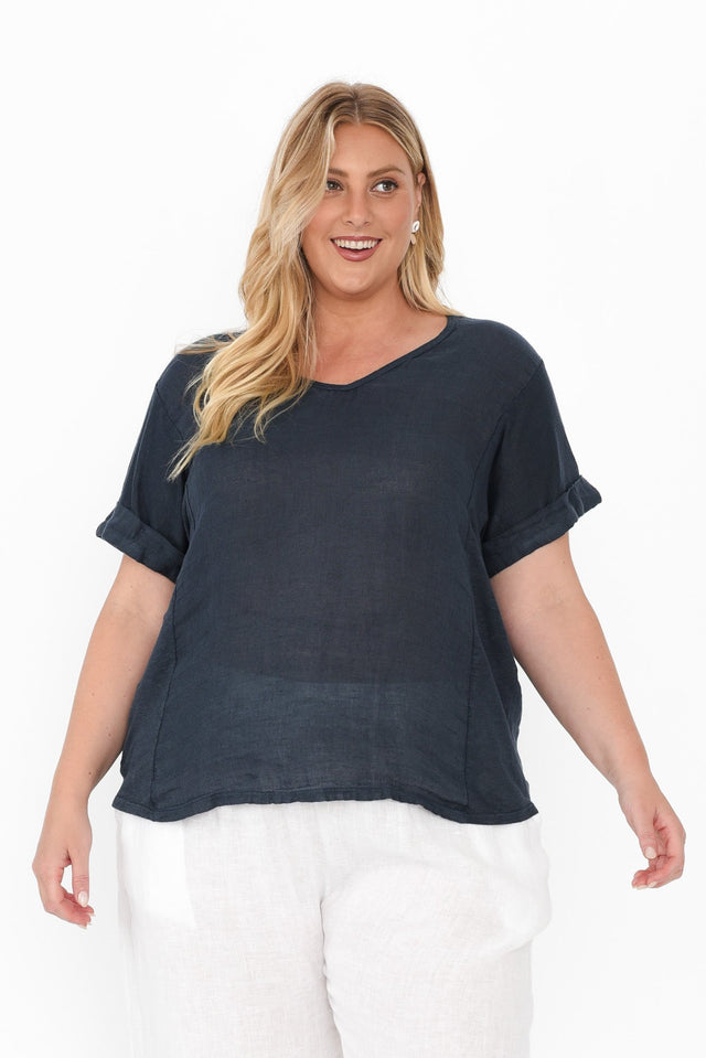 plus-size,curve-tops,plus-size-sleeved-tops,plus-size-linen-tops,alt text|model:Caitlin image 9