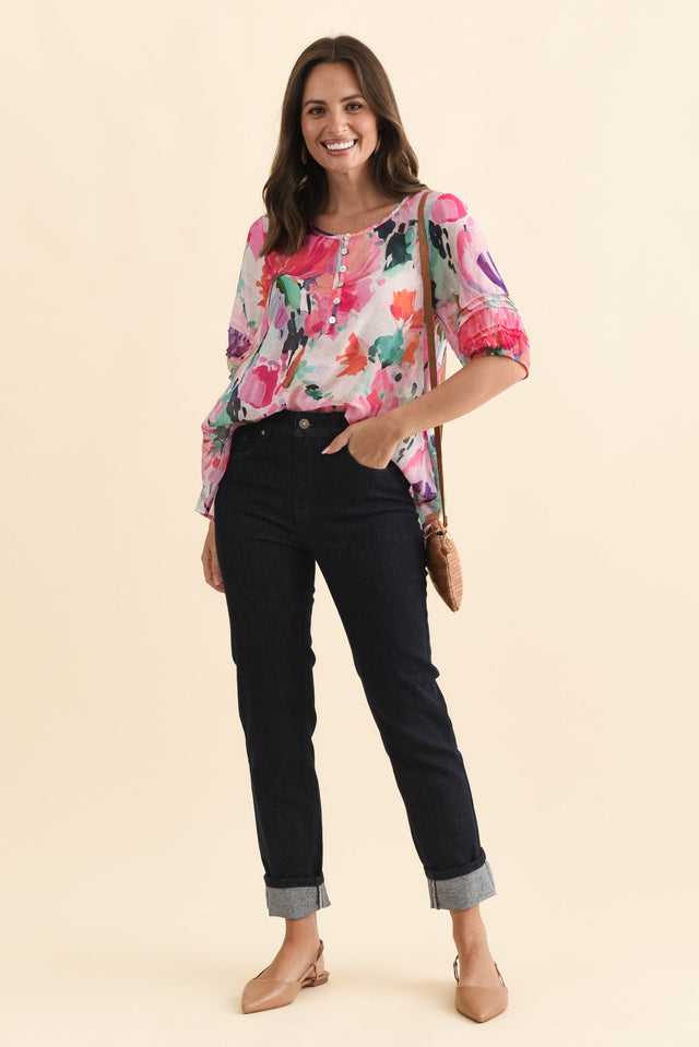 James Dark Blue Denim Stretch Jeans,Brunette model,alt text|model:MJ image 8