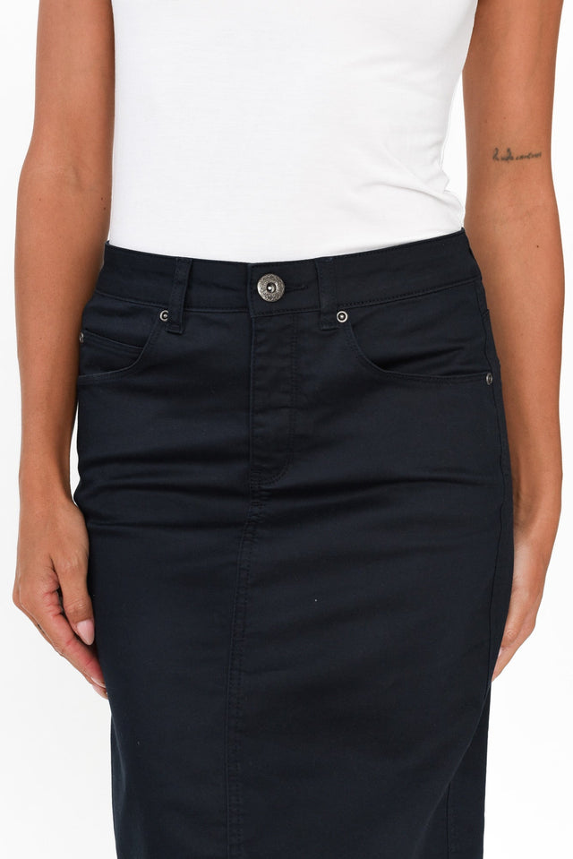 Palin Navy Zip Front Skirt image 4