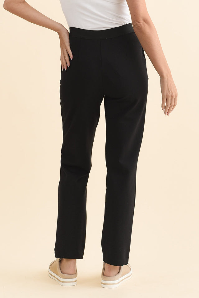 Paloma Black Straight Leg Pants,Brunette model,alt text|model:MJ image 5