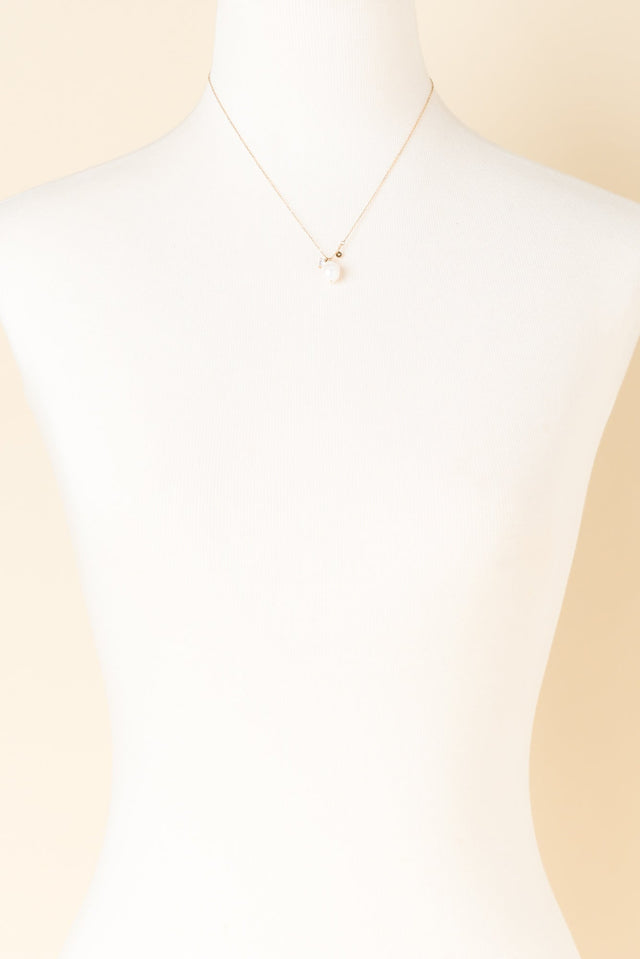Pamela Gold Plated Pearl Necklace