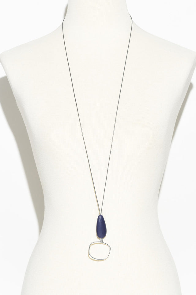 Pandora Navy Teardrop Pendant Necklace