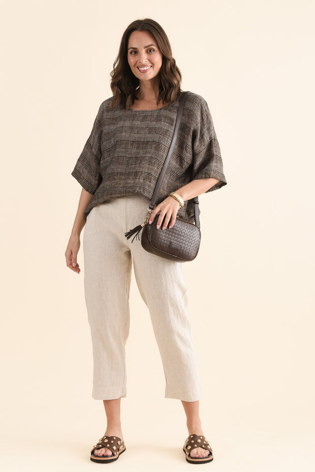Paolo Natural Linen 7/8 Pants