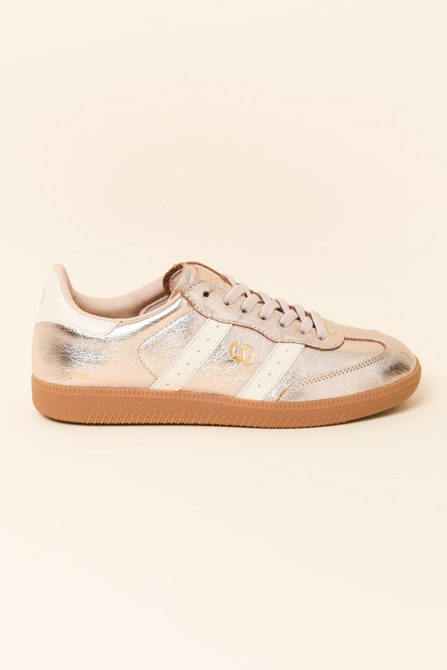 Parallel Rose Gold Contrast Leather Sneaker