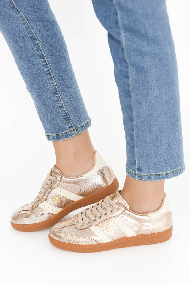 Parallel Rose Gold Contrast Leather Sneaker image 7