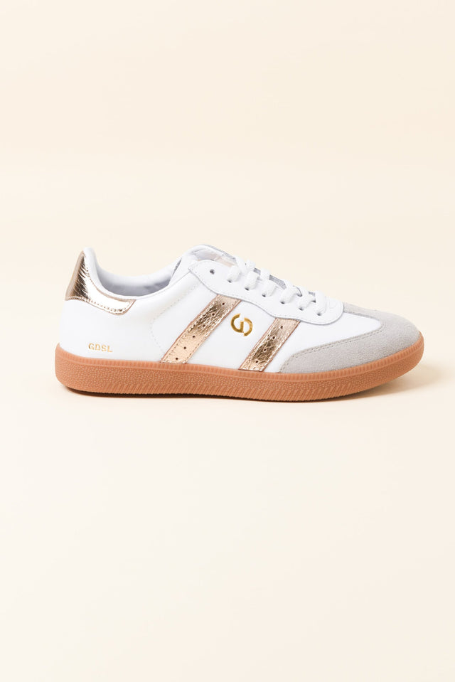 Parallel White Contrast Leather Sneaker