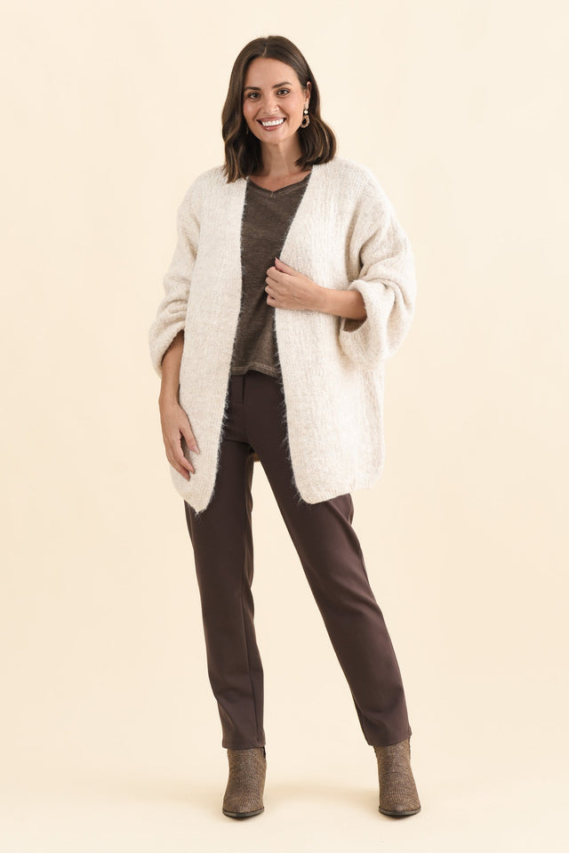 Pearson Natural Knit Cardigan,Brunette model,alt text|model:MJ image 7
