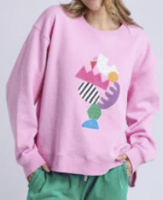 Deb McNaughton Pink Cotton Sweatshirt,REF image 1