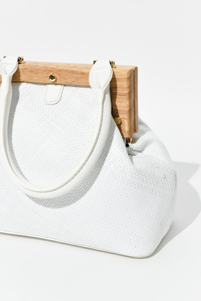 Piper White Straw Bag