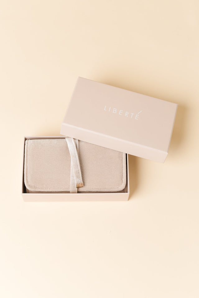 Pisa Beige Velvet Jewellery Wallet