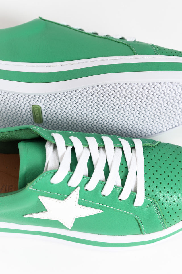 Pixie Star Green Leather Sneaker thumbnail 2