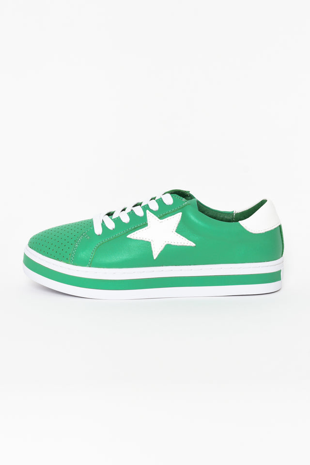 Pixie Star Green Leather Sneaker thumbnail 3