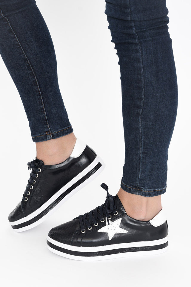 Pixie Star Navy White Leather Sneaker image 1