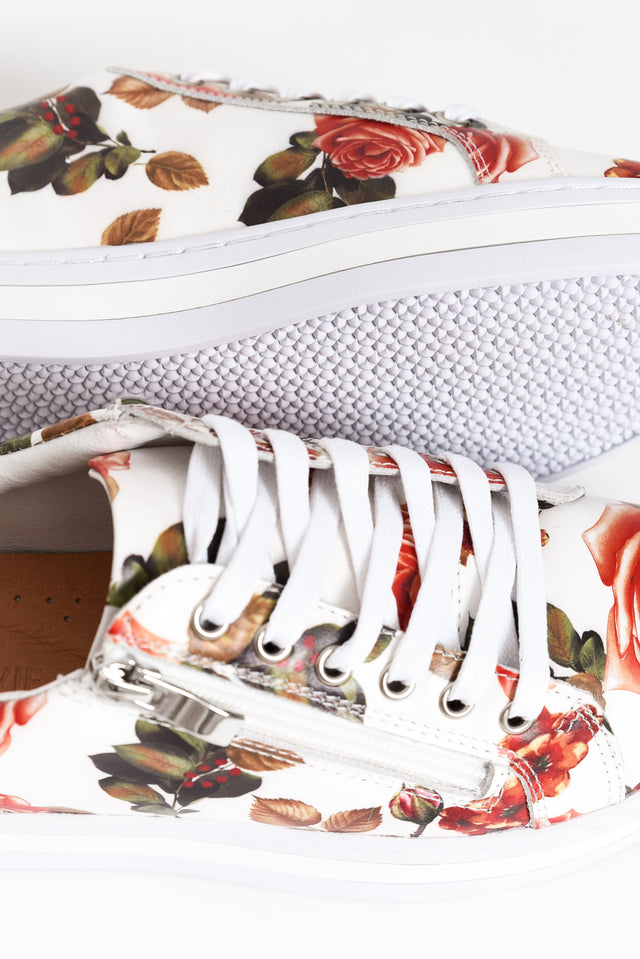 Posey White Rose Leather Sneaker image 4