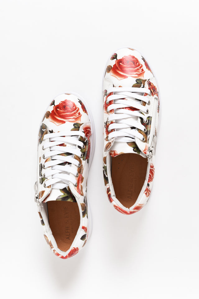 Posey White Rose Leather Sneaker image 3