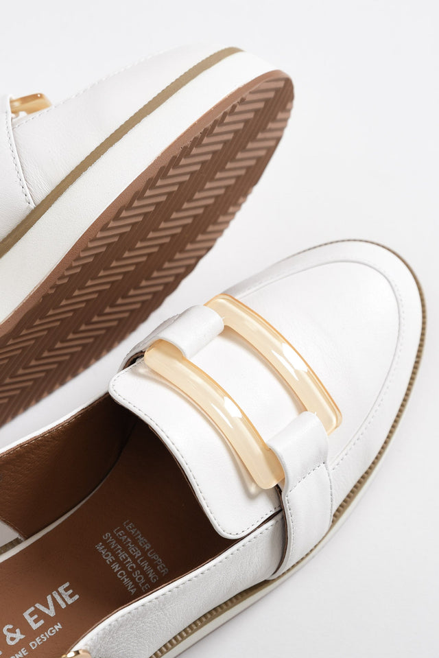 Quavo White Leather Slingback Loafer