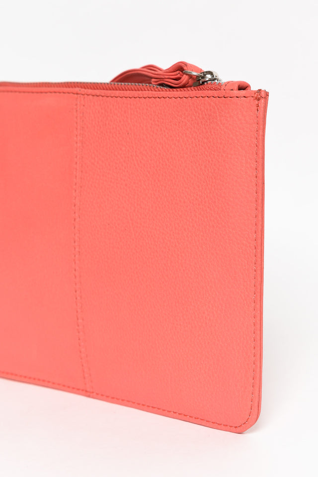 Queens Coral Leather Clutch image 3