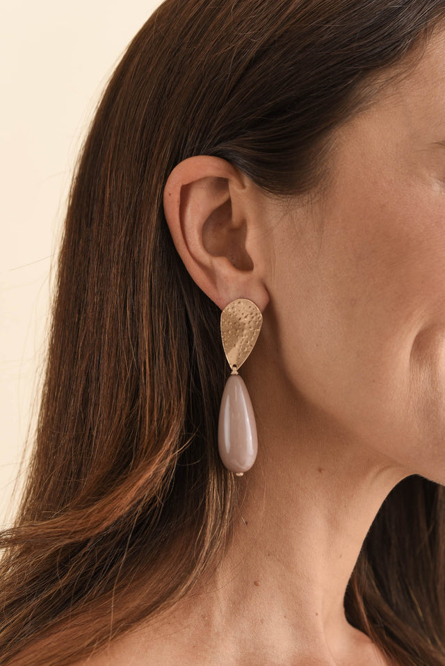 Quinlan Mocha Teardrop Earrings image 2