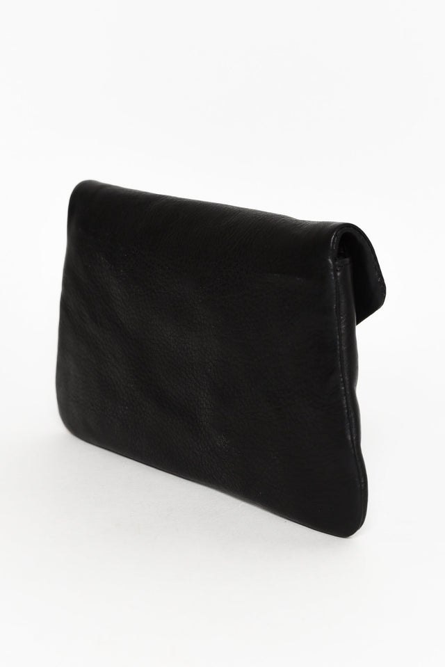 Quinn Black Leather Purse