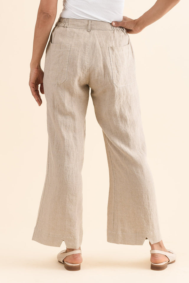 Ralph Natural Linen Pocket Pants,Back,Brunette model,alt text|model:Cara image 4