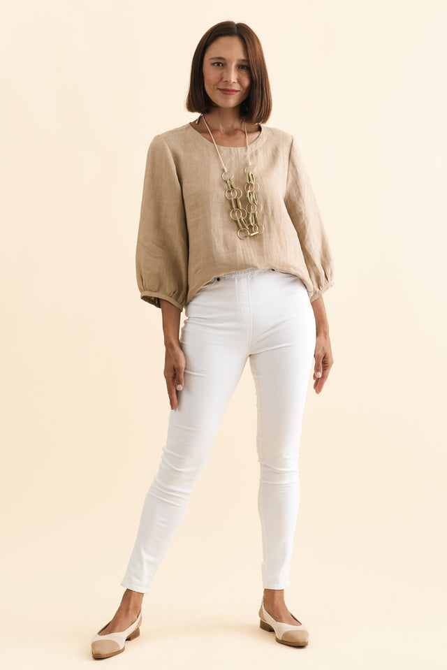 Reed White Stretch Cotton Pants image 9