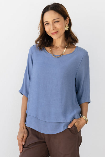 Liora Steel Layered Top