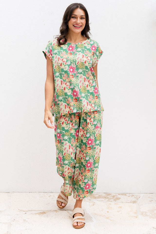 Scotty Green Garden Linen Cotton Pants image 1