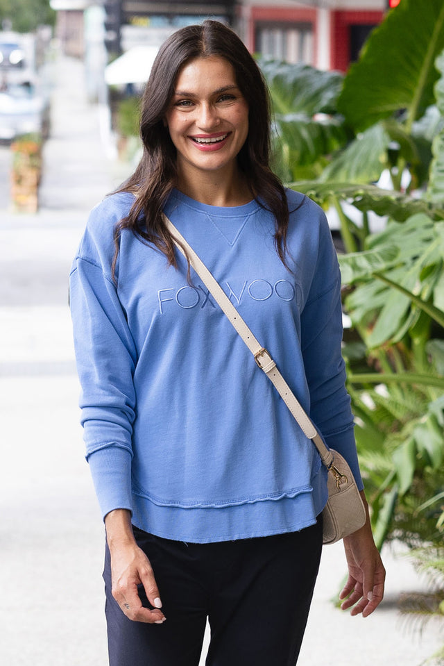 Simplified Cobalt Crewneck Sweatshirt