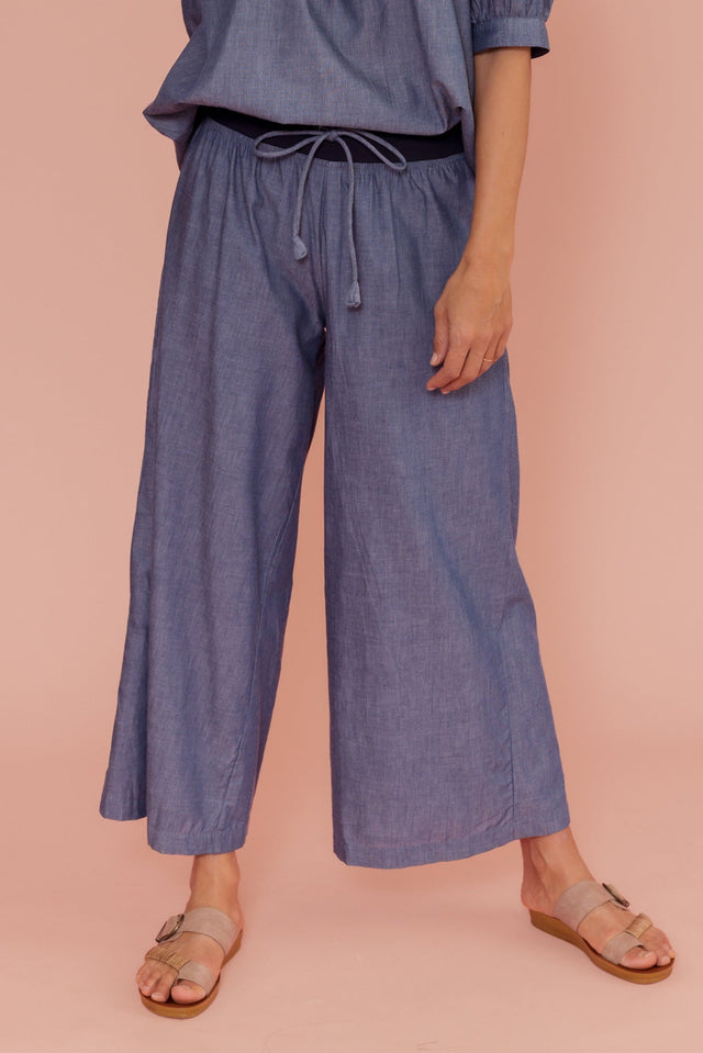 Ria Steel Cotton Drawstring Pants