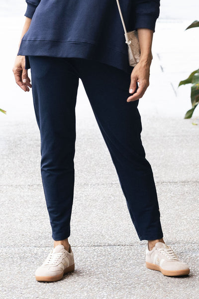 Lobby Navy Cotton Relaxed Sweatpants